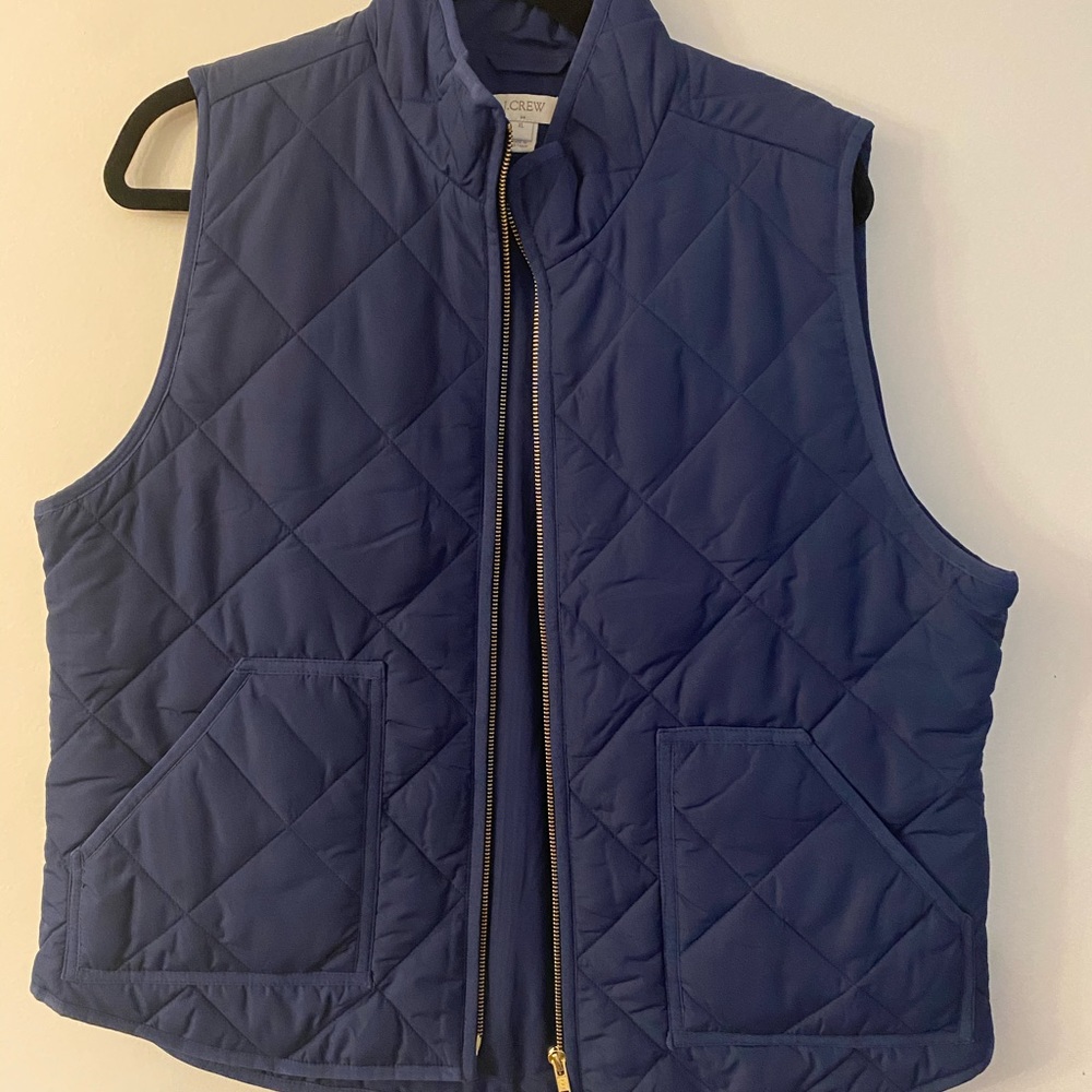 JCrew Navy Blue Puffer Vest (Size XL)
